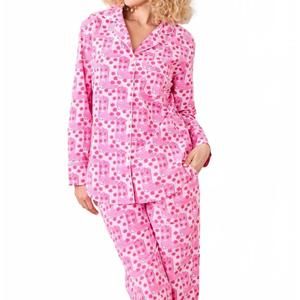 NEW PRINTFRESH rhinestone cowgir long sleep set in party pink